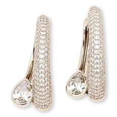 Radiance by Absolute™ 6.15ctw Pear and Pave' Bypass Hoop Earrings
