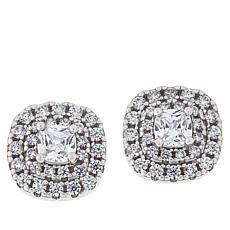 Radiance by Absolute™ Double Halo Cushion Stud Earrings