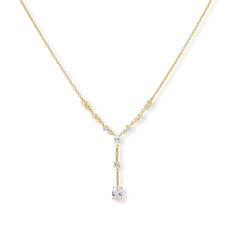 Radiance by Absolute™ Goldtone Round and Emerald Cut Y-Necklace