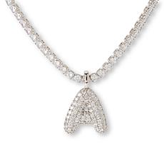 Radiance by Absolute™ Initial Tennis Necklace - Silvertone