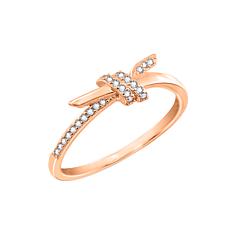 Radiance by Absolute™ Rose Gold-Plated 0.23ctw Pavé Love Knot Ring