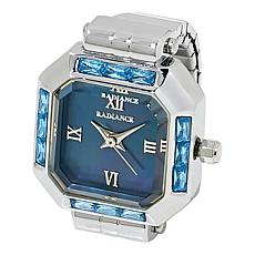 Radiance by Absolute Simulated Mother-of-Pearl Octagon Dial Ring Watch