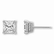 Radiance by Absolute™ Square and Round Solitaire Stud Earrings