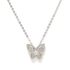 Radiance by Absolute™ Sterling Silver Butterfly Drop Chain Necklace