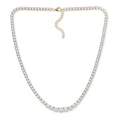 Radiance by Absolute™ Sterling Silver Graduated Tennis Line Necklace