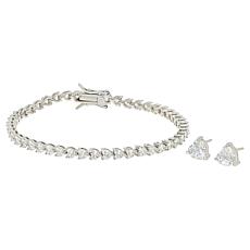 Radiance by Absolute™ Stud Earrings and Tennis Bracelet Set