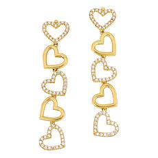 Radiance by Absolute™ x Katharine McPhee 1.25ctw Heart Drop Earrings