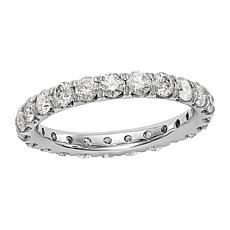 Radiant Fire 14K Gold 2ctw Lab-Grown Diamond Round Eternity Band