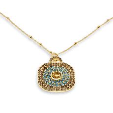 Rarities Gold-Plated Champagne Quartz  and Multigemstone Drop Necklace