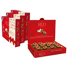 RED Chocolate European Crafted 4pk Coconut Truffle Boxes - Ships 12/1