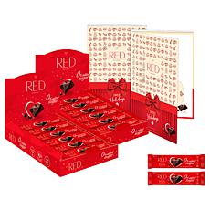 RED Grab & Go 24-pack Dark Chocolate Bars w/Gift Box Ships 12/1