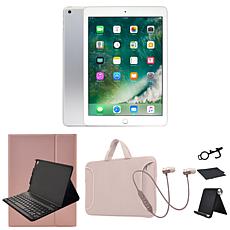 Refurbished 2018 Apple iPad 9.7" 32GB Wifi, Keyboard, Bluetooth Ear...
