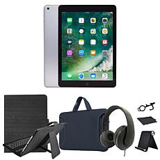 Refurbished 2018 Apple iPad 9.7" 32GB Wifi, Keyboard Case, Accessories