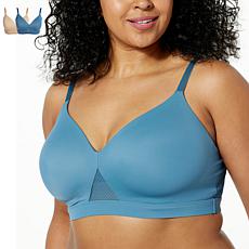 Rhonda Shear 2-pack Invisible Edge Shear Sculpt Bra with Mesh Insert