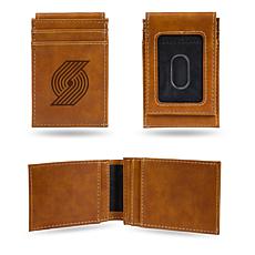 Rico Trail Blazers Laser-Engraved Brown Front Pocket Wallet