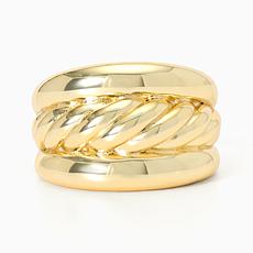 Rope and Polished Detail Ring