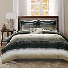 Saben King 9-piece Complete Bed and Sheet Set - Taupe