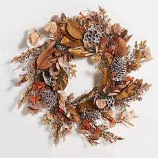 Safavieh 32" Faux Eucalyptus & Lotus Wreath