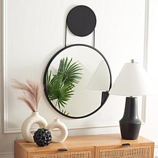 Safavieh Aura 24" Matte Black Iron Mirror