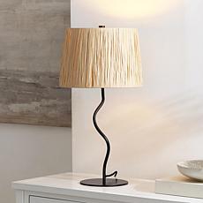 Safavieh Ziggi Black Metal Table Lamp with Paper Rope Shade