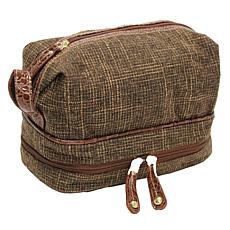 Samantha Brown Vintage Tweed Drop Bottom Toiletry Bag
