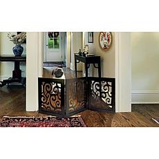 Scrolled Wooden Adjustable Gate