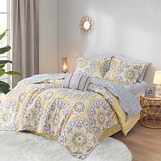 Serenity King 9pc Complete Bed and Sheet Set - Yellow