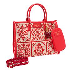 Sharif Legacy Sicilian Tile Embroidered 4-Piece Tote Set
