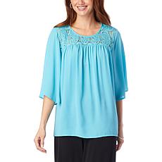 Shavonne Dorsey Crocheted Lace Trim Top