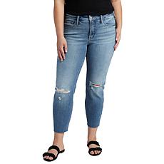 Silver Jeans Co. Plus Size Most Wanted Mid Rise Straight Crop Jeans