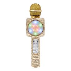 Sing-Along Bling Bluetooth Karaoke Mic with LED Disco Lights