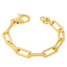 Soave Oro 14K Gold Electroform Paperclip Chain Bracelet
