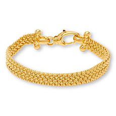 Soave Oro 14K Yellow Gold Electroform Popcorn Chain Bracelet