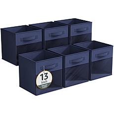 Sorbus 13" Foldable Storage Bin 6-pack with Clear Window