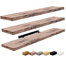 Sorbus 3-Piece Floating Rectangle Shelves 35" x 9"