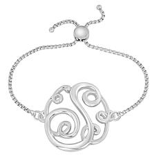 Stainless Steel Initial Chain Adjustable Bracelet