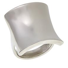 Stately Steel Bold Square Ring