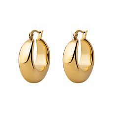 Stately Steel Tube-Hoop Earrings