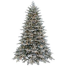 Sterling 7-1/2' Flocked Spruce Lighted Christmas Tree
