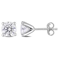 Sterling Silver 2.50ctw Created Moissanite Solitaire Stud Earrings