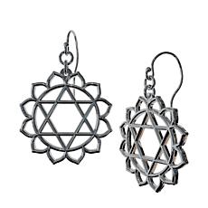 Sterling Silver Heart Chakra Earrings