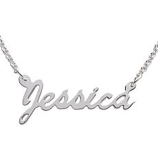 Sterling Silver Hollywood Script Name Necklace