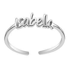 Sterling Silver Petite Name Ring