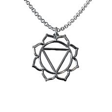 Sterling Silver Solar Plexus Chakra Pendant with Chain 