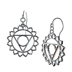 Sterling Silver Throat Chakra Earrings