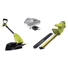 Sun Joe 24-Volt 18" Hedger and 10" Grass Trimmer Duo