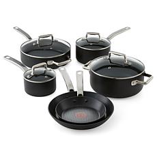 T-fal C517SA64 Pro Grade 10 Piece Cookware Set, Black
