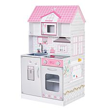 Teamson Kids Wonderland Ariel 2-in-1 Doll House & Play Kitchen, Pink