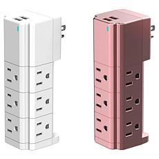 Tech Impressions 9-Device Swivel Surge Protector - Set of 2