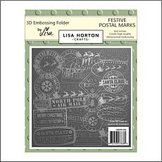 That Craft Place Lisa Horton Festive Postal Marks 3D Embossing Folder 